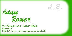 adam romer business card