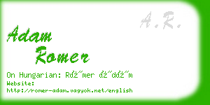 adam romer business card